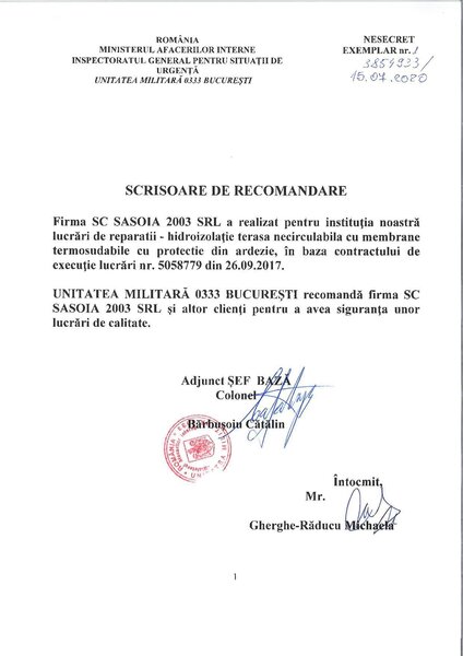 Stopare infiltratii de apa; Hidroizolatii terase